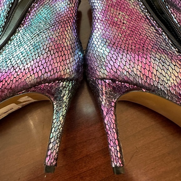 💜💚💙Size 6-BETSEY JOHNSON OMBRÉ Heeled Boots- Never Worn-Unique LIKE U!Shimmer - Picture 2 of 9